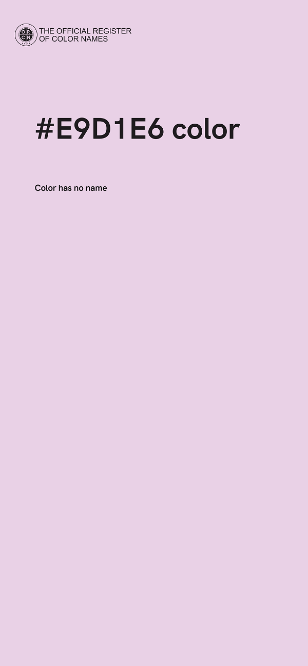 #E9D1E6 color image