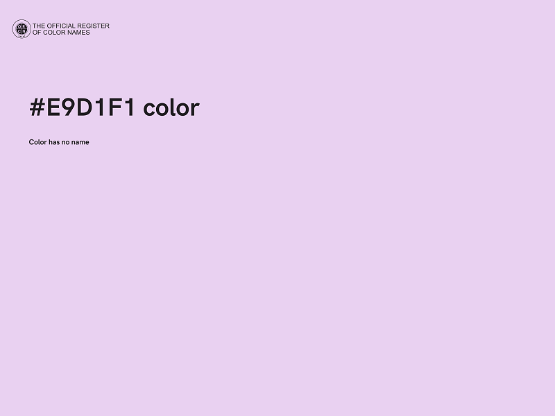 #E9D1F1 color image