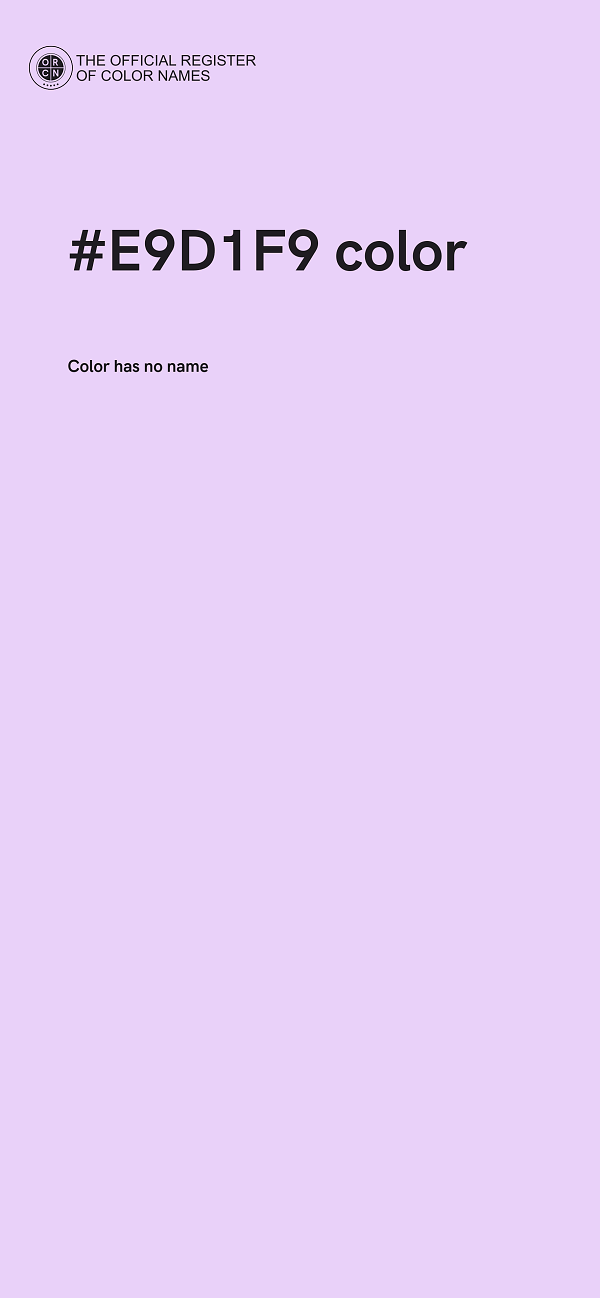 #E9D1F9 color image