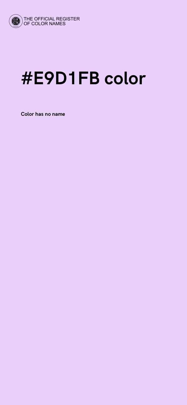 #E9D1FB color image