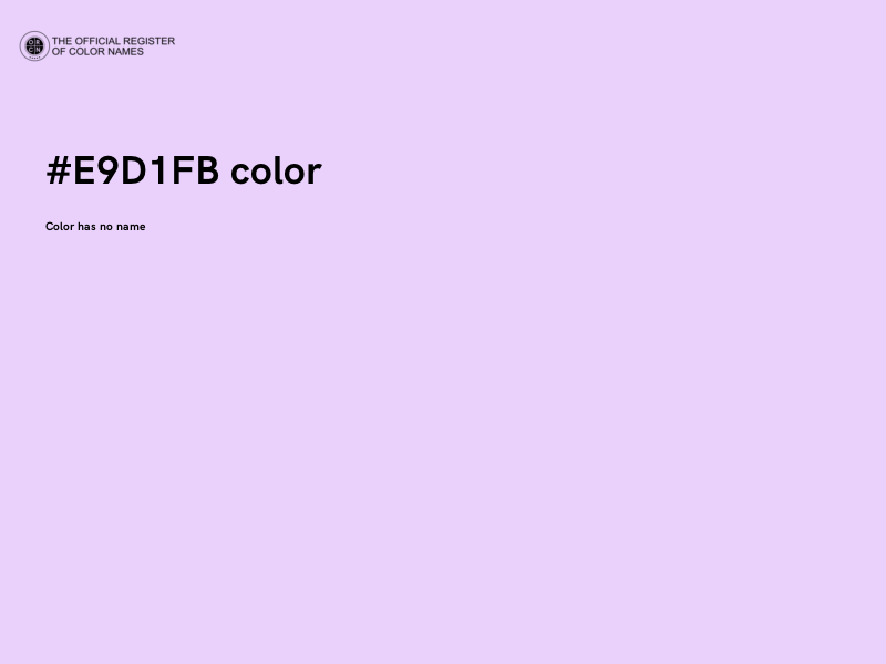 #E9D1FB color image