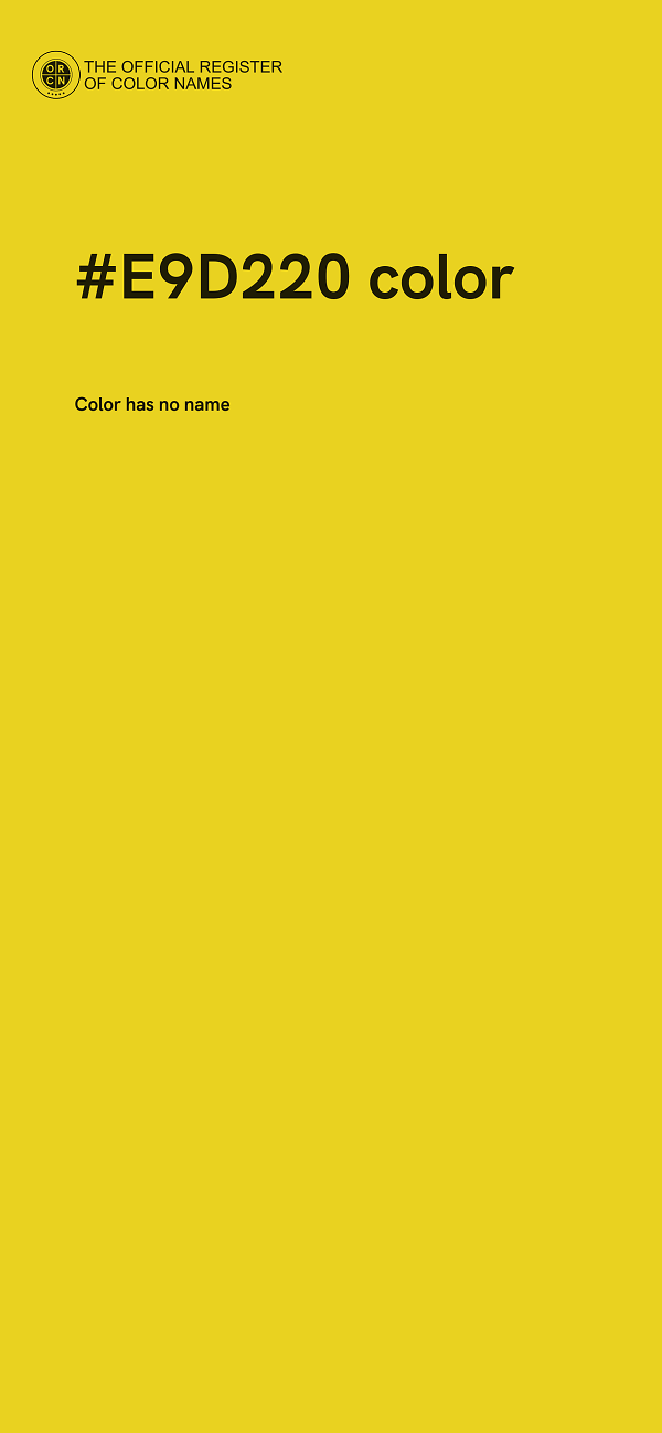 #E9D220 color image