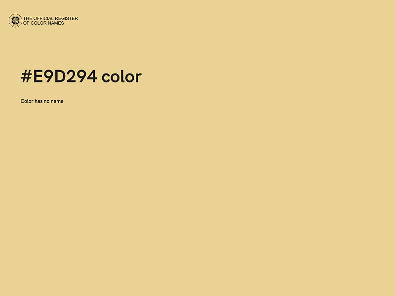 #E9D294 color image