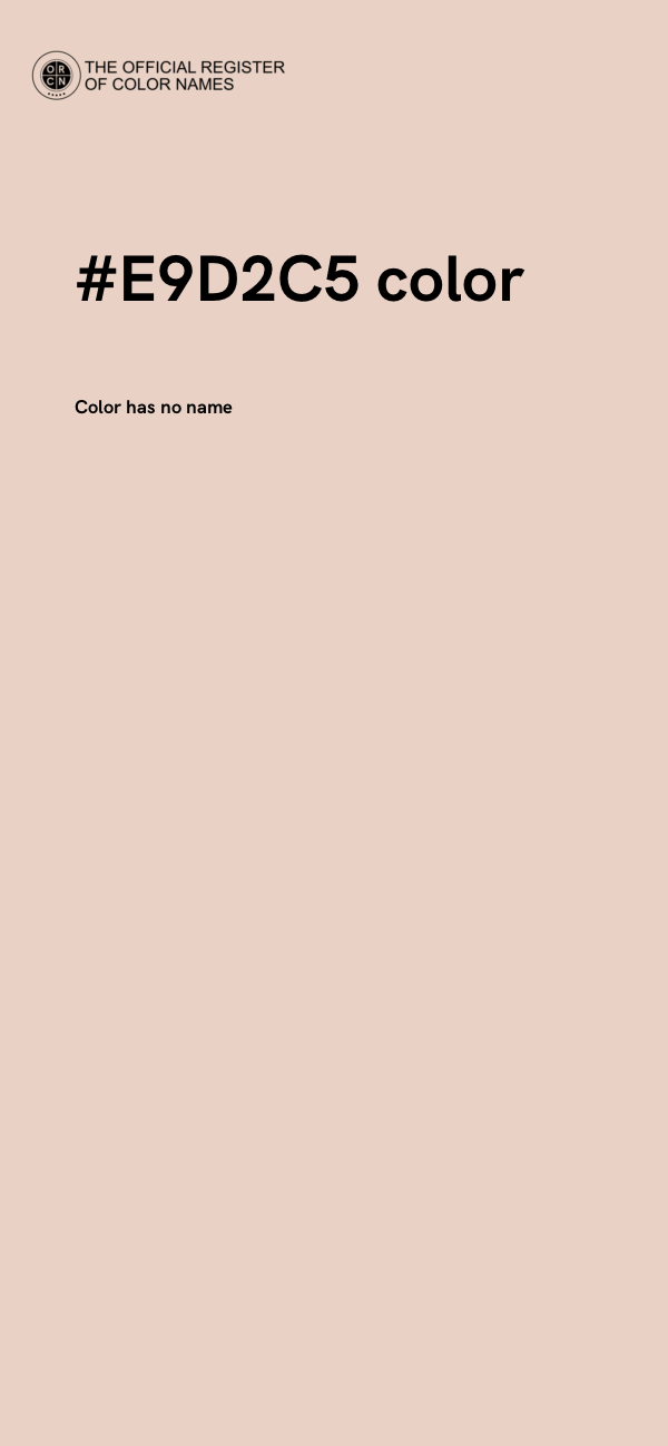 #E9D2C5 color image