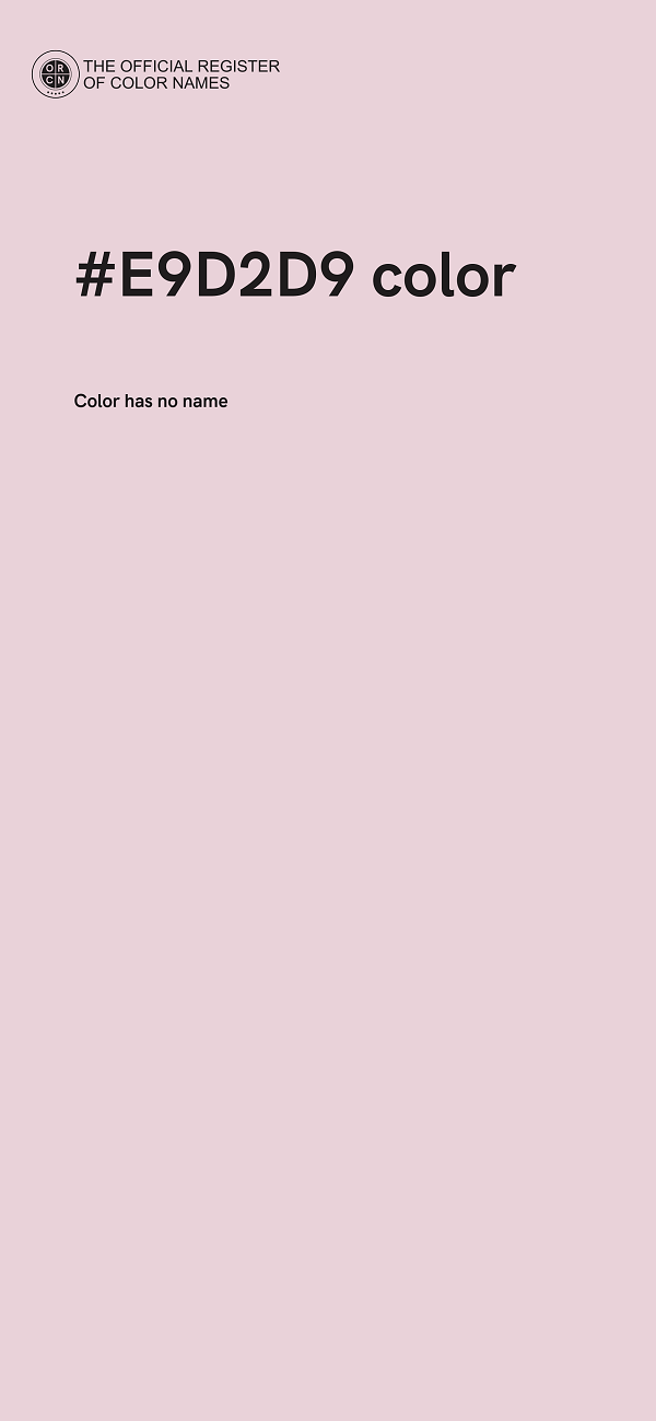 #E9D2D9 color image