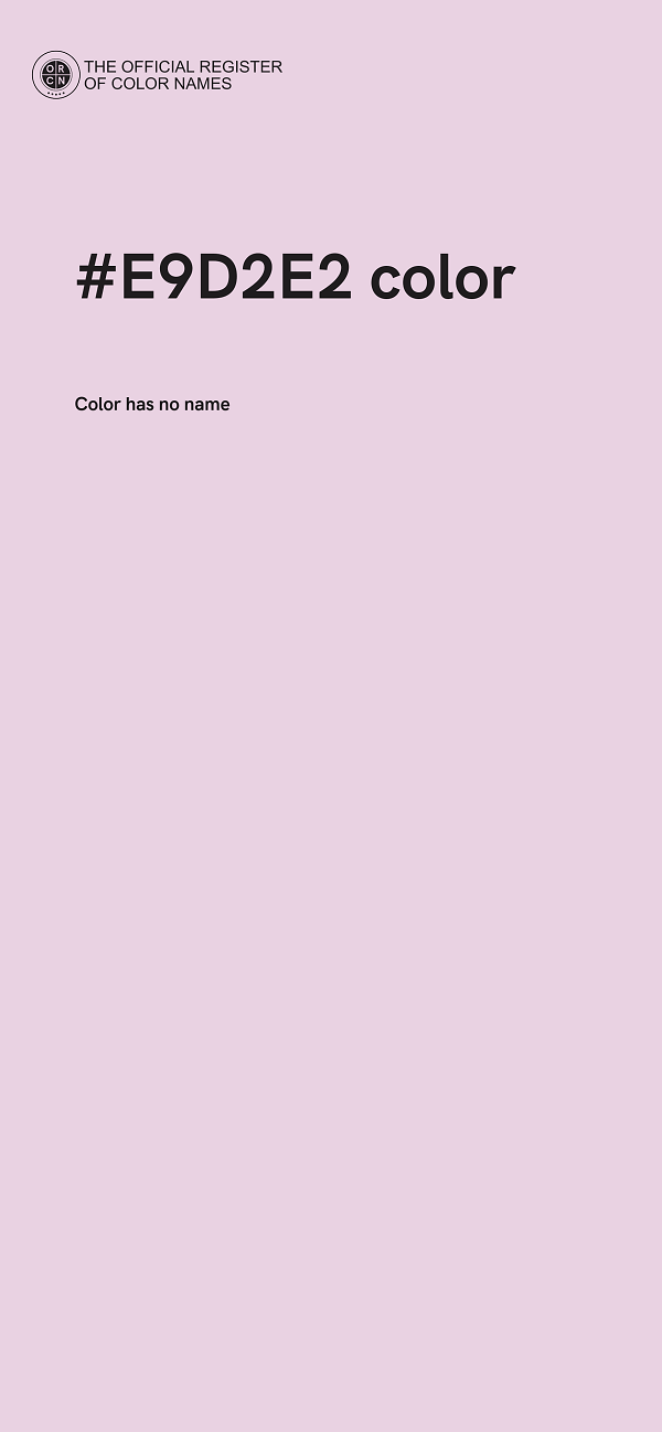 #E9D2E2 color image