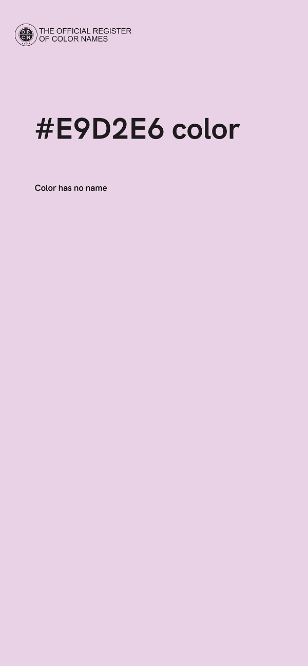 #E9D2E6 color image