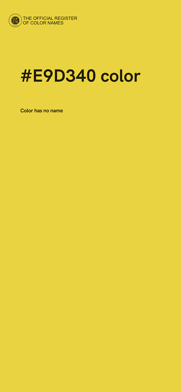 #E9D340 color image