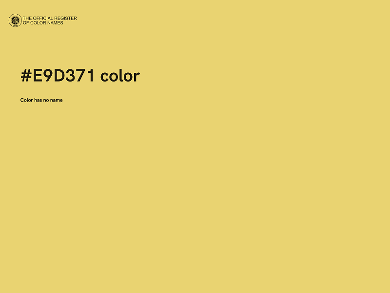 #E9D371 color image