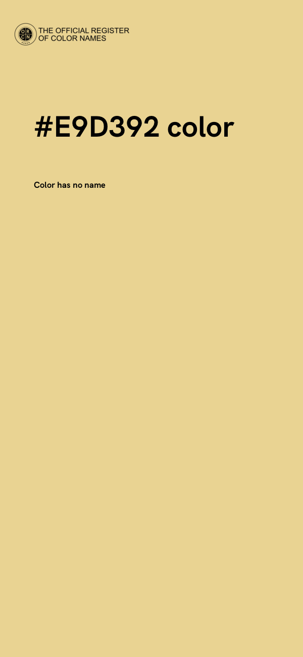#E9D392 color image