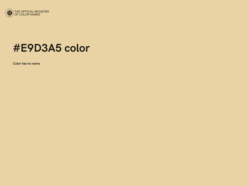 #E9D3A5 color image