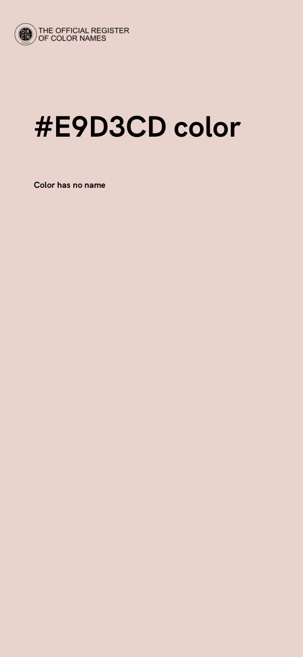 #E9D3CD color image