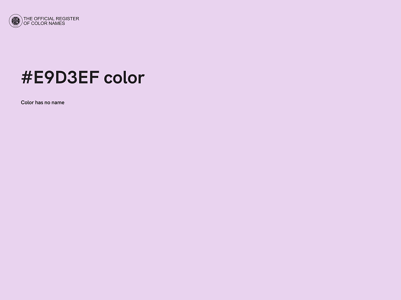 #E9D3EF color image