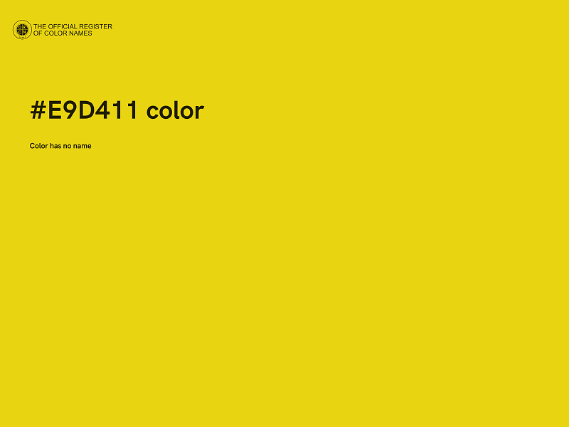#E9D411 color image