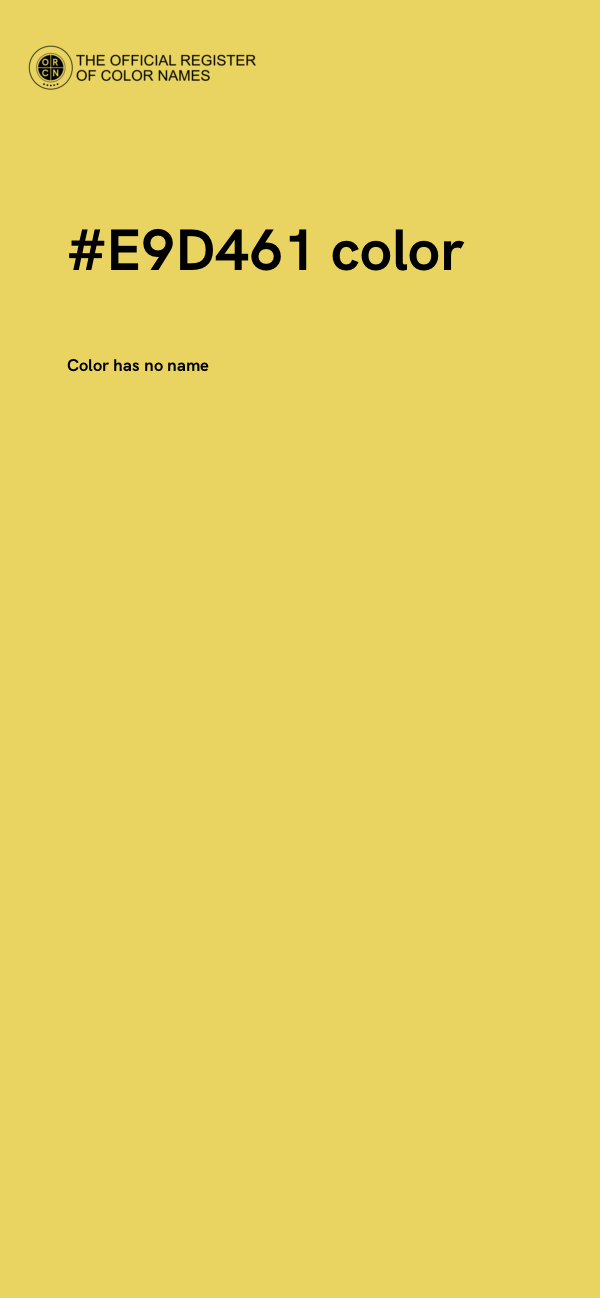 #E9D461 color image