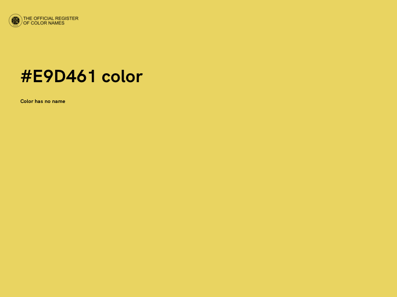#E9D461 color image