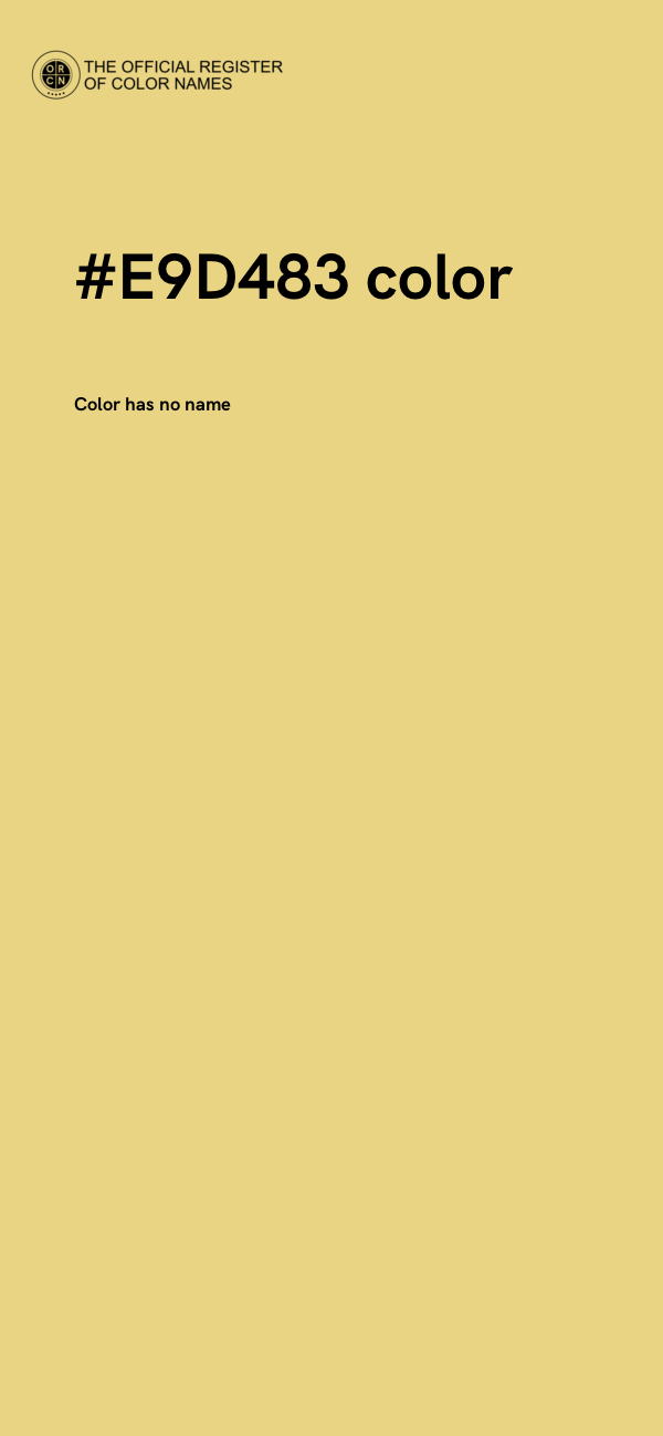 #E9D483 color image
