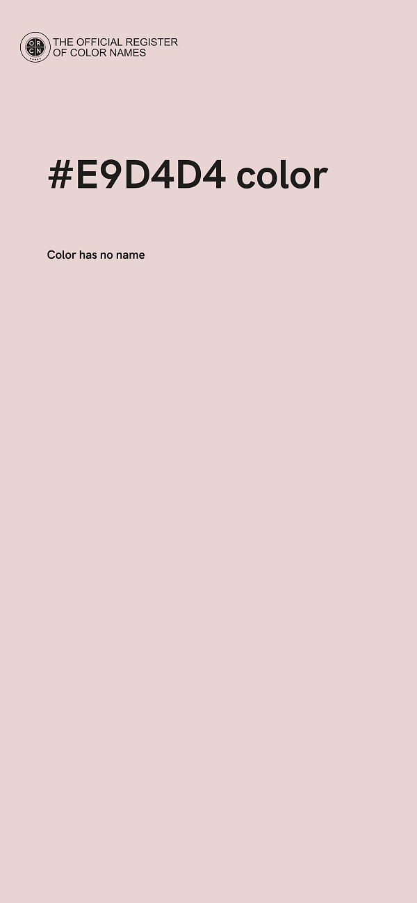 #E9D4D4 color image
