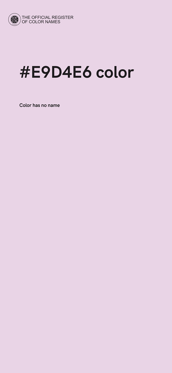 #E9D4E6 color image