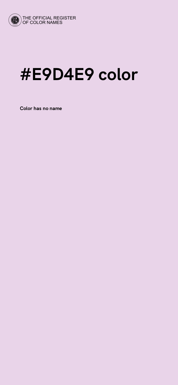 #E9D4E9 color image