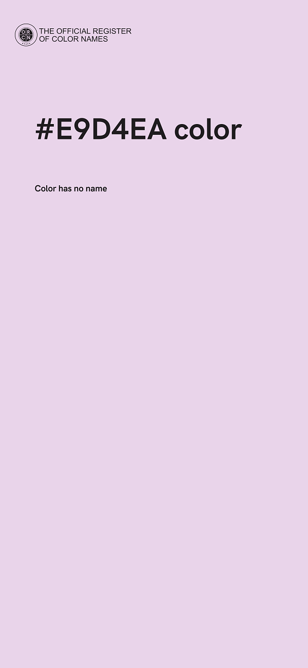 #E9D4EA color image