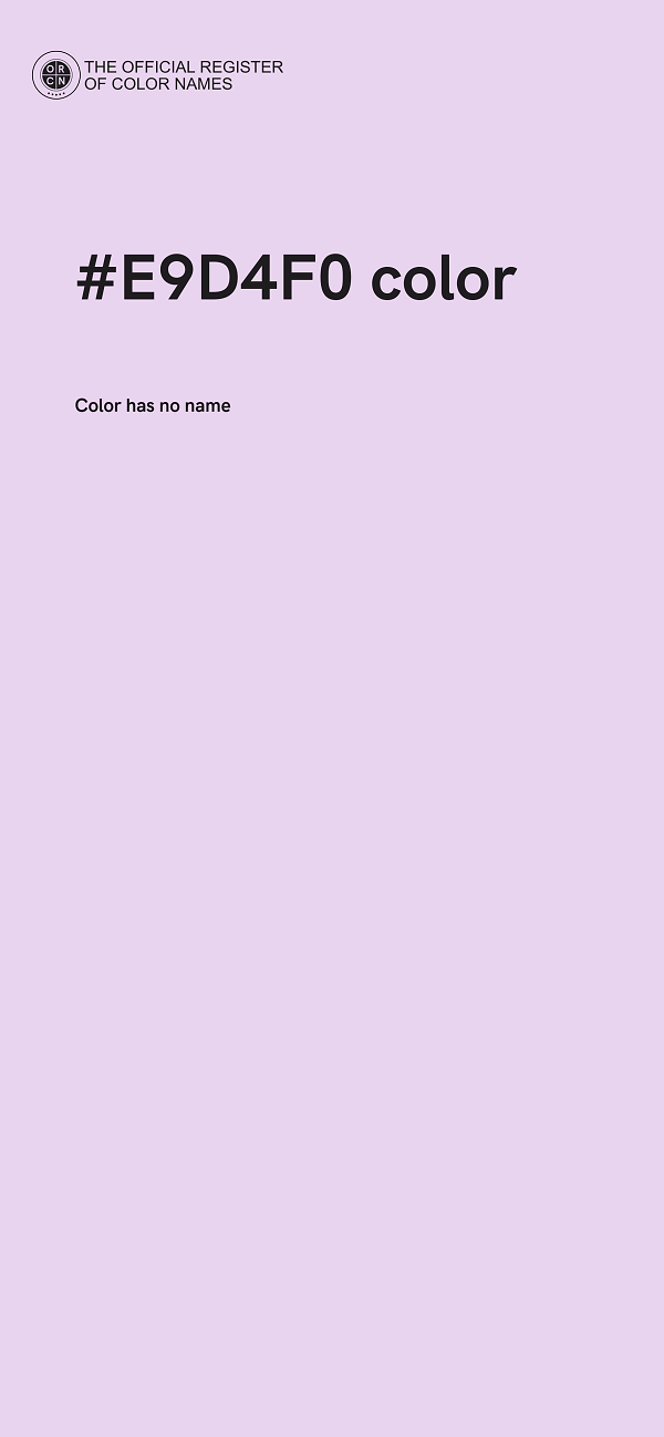 #E9D4F0 color image