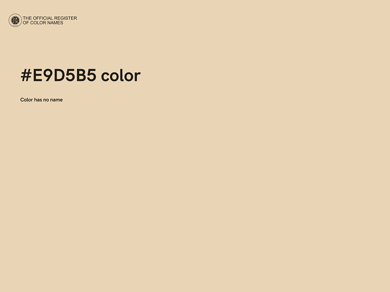 #E9D5B5 color image