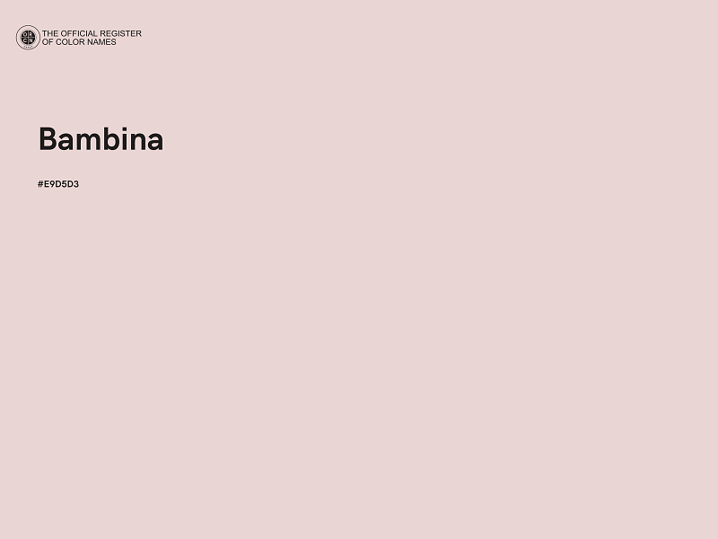 #E9D5D3 - Bambina color image