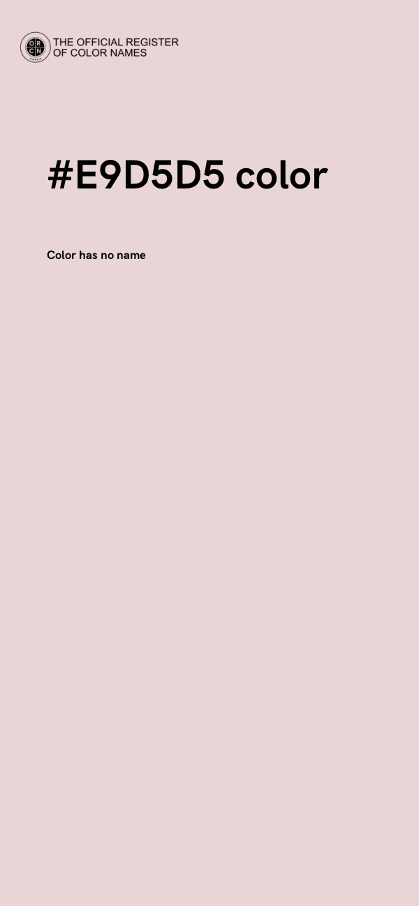 #E9D5D5 color image
