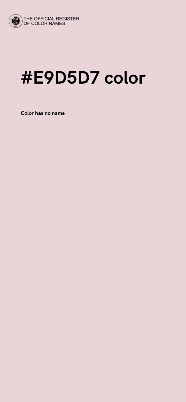 #E9D5D7 color image