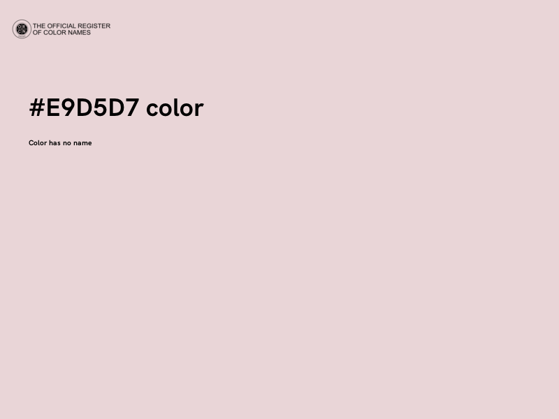 #E9D5D7 color image