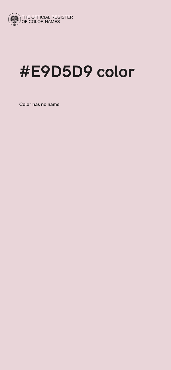 #E9D5D9 color image