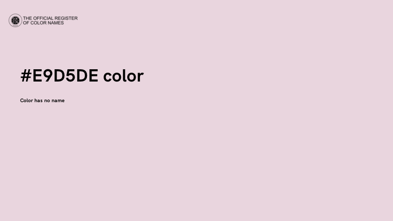#E9D5DE color image