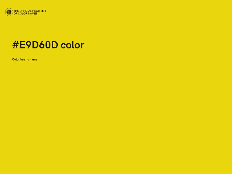 #E9D60D color image