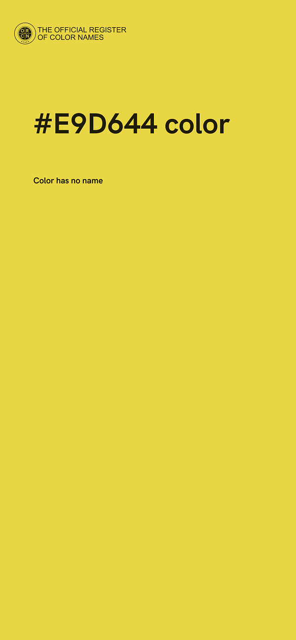 #E9D644 color image