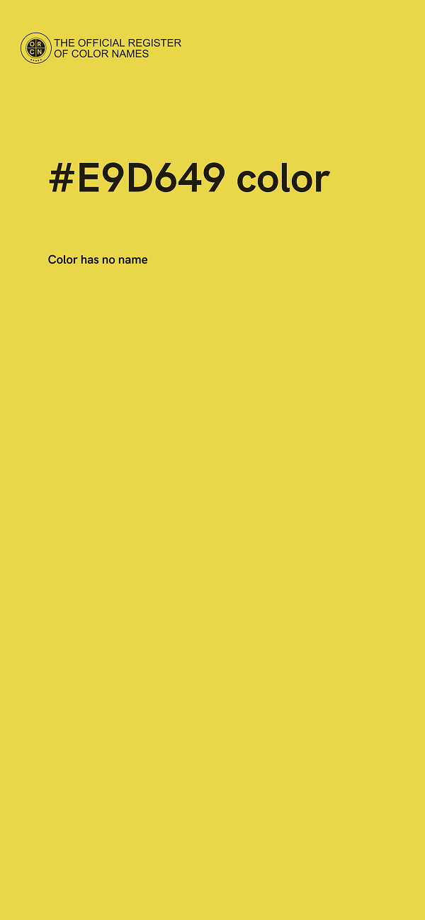 #E9D649 color image