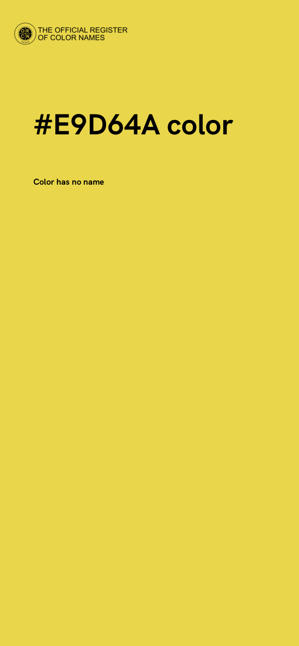 #E9D64A color image
