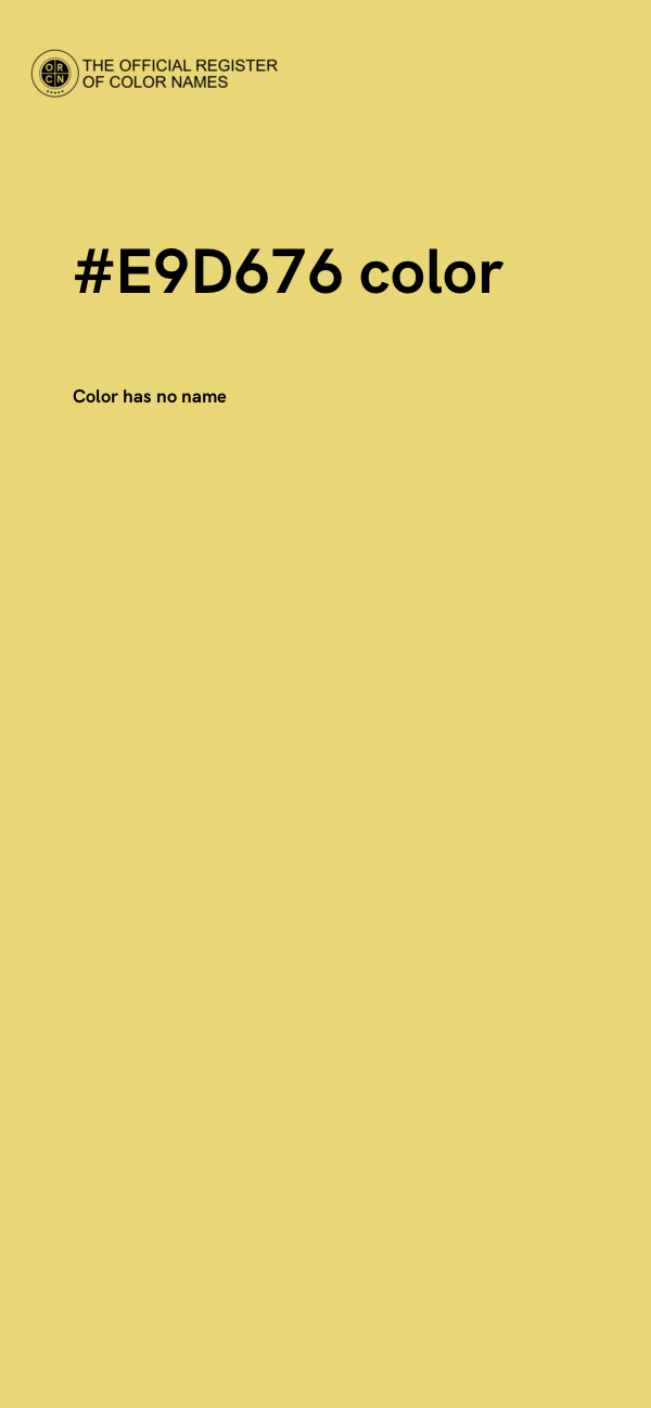 #E9D676 color image