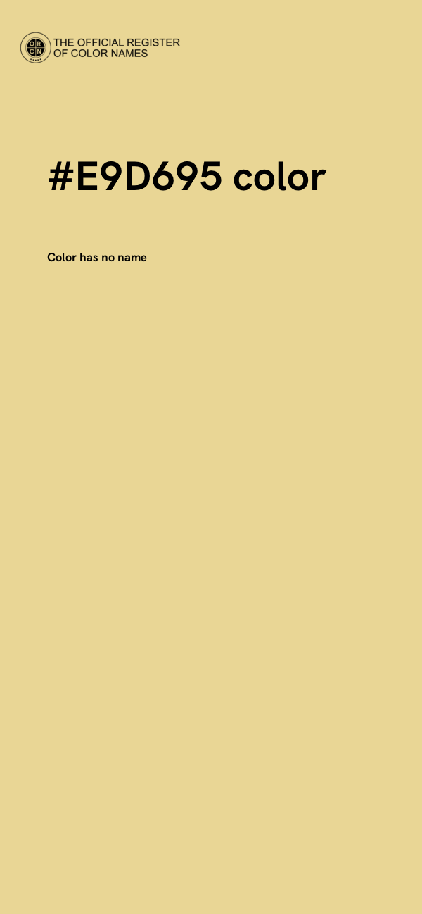 #E9D695 color image