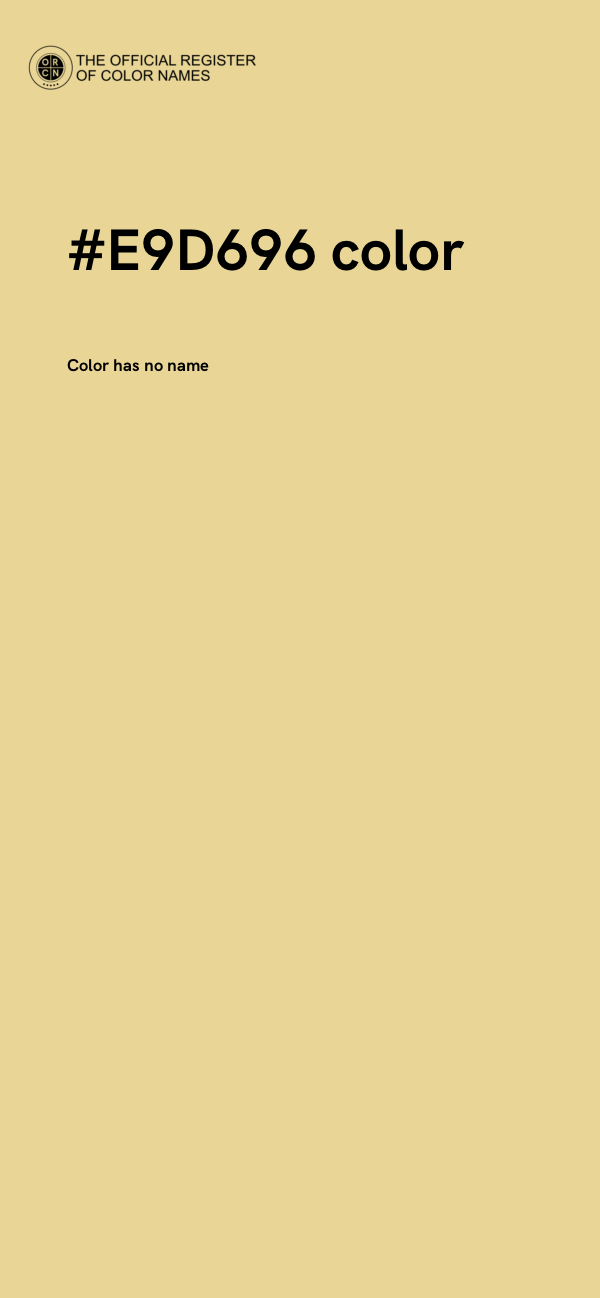 #E9D696 color image