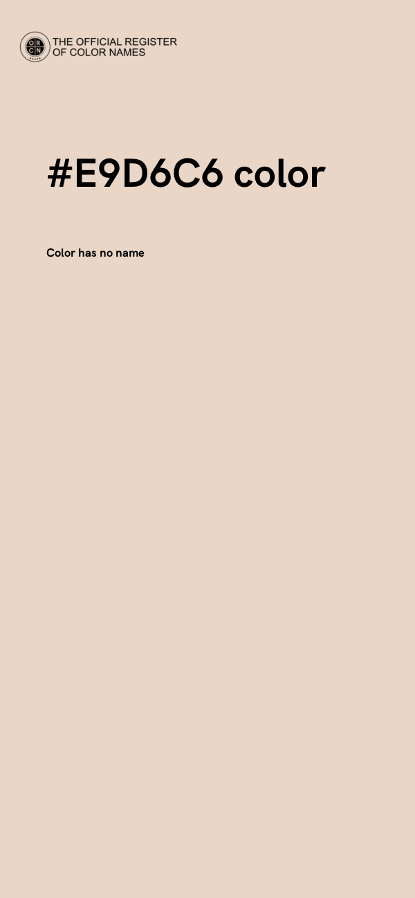 #E9D6C6 color image