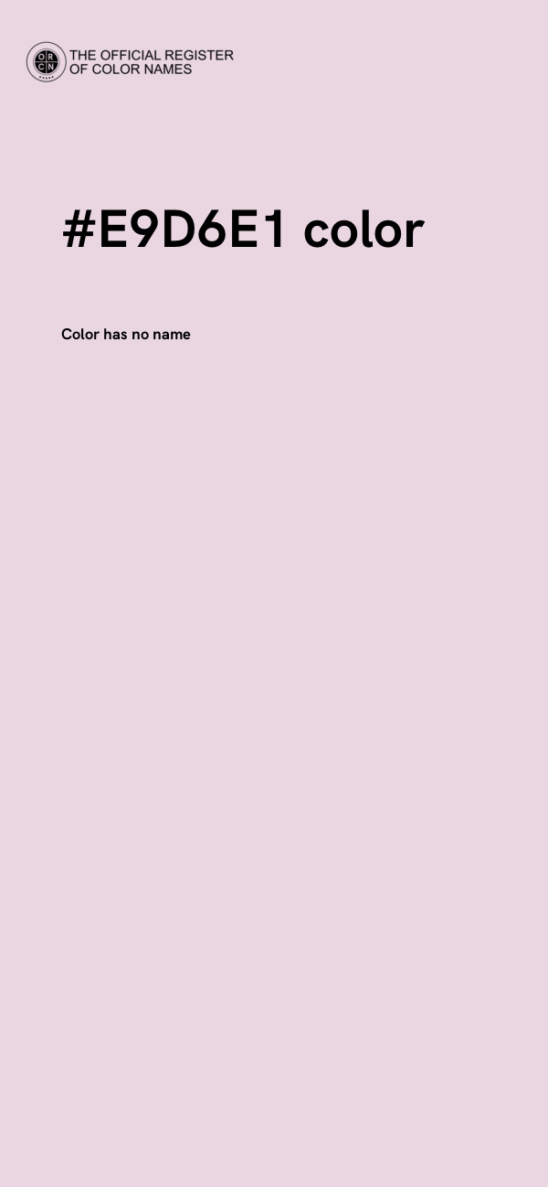 #E9D6E1 color image
