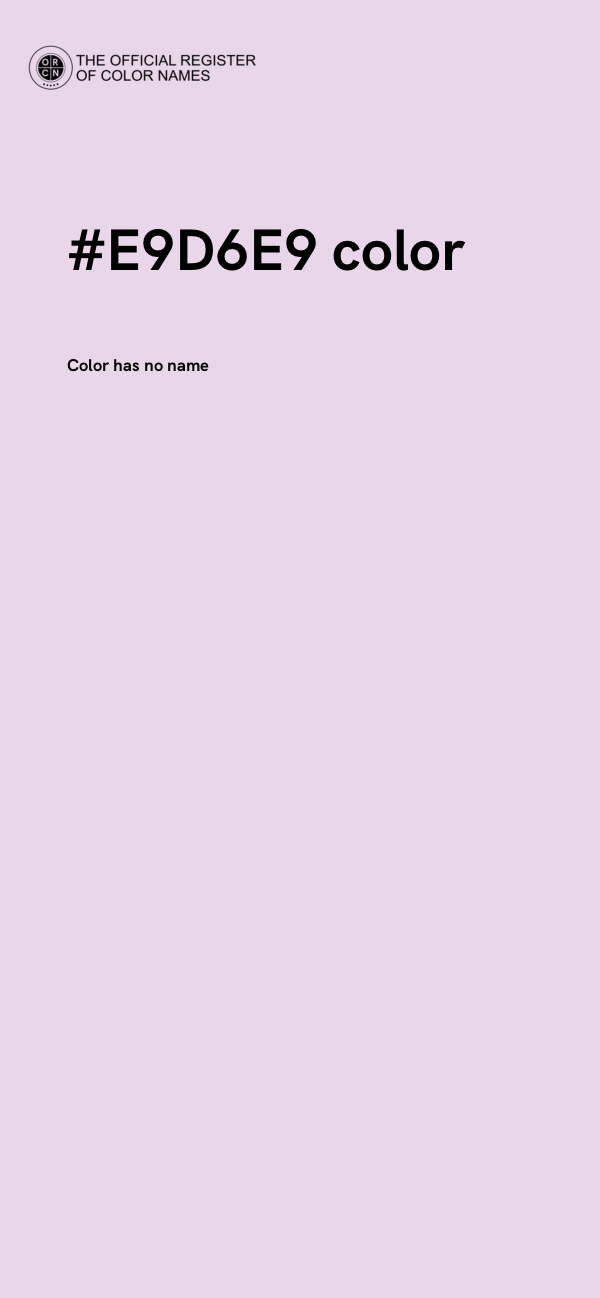 #E9D6E9 color image