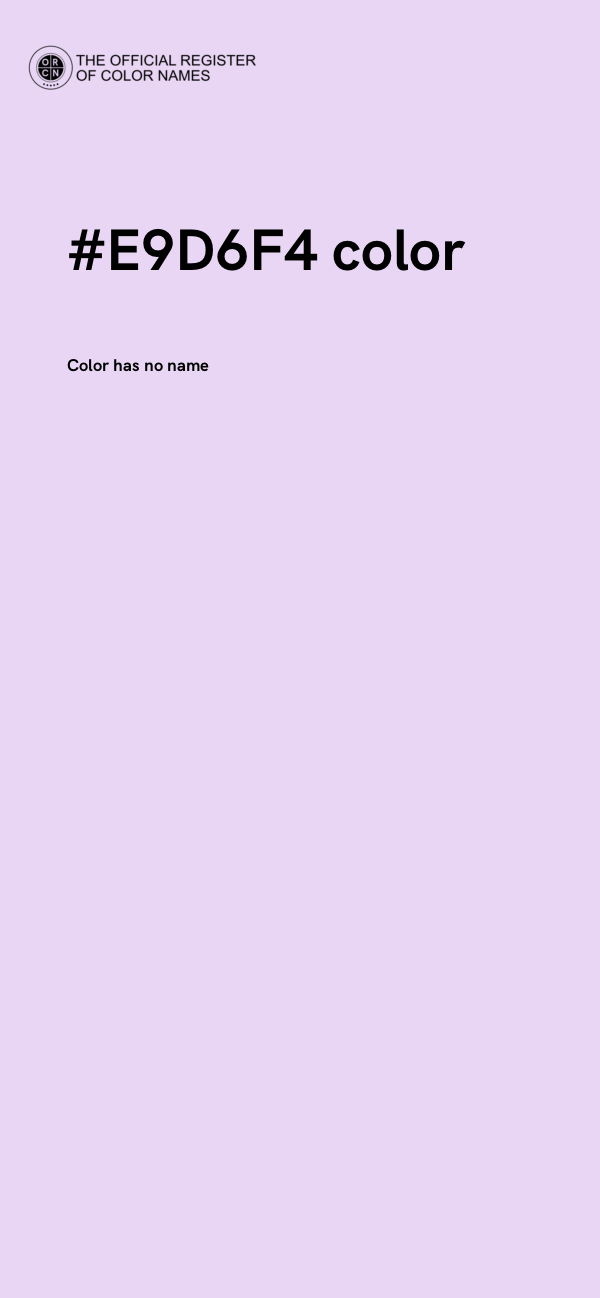 #E9D6F4 color image