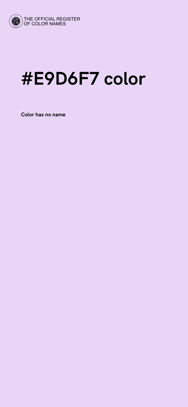 #E9D6F7 color image