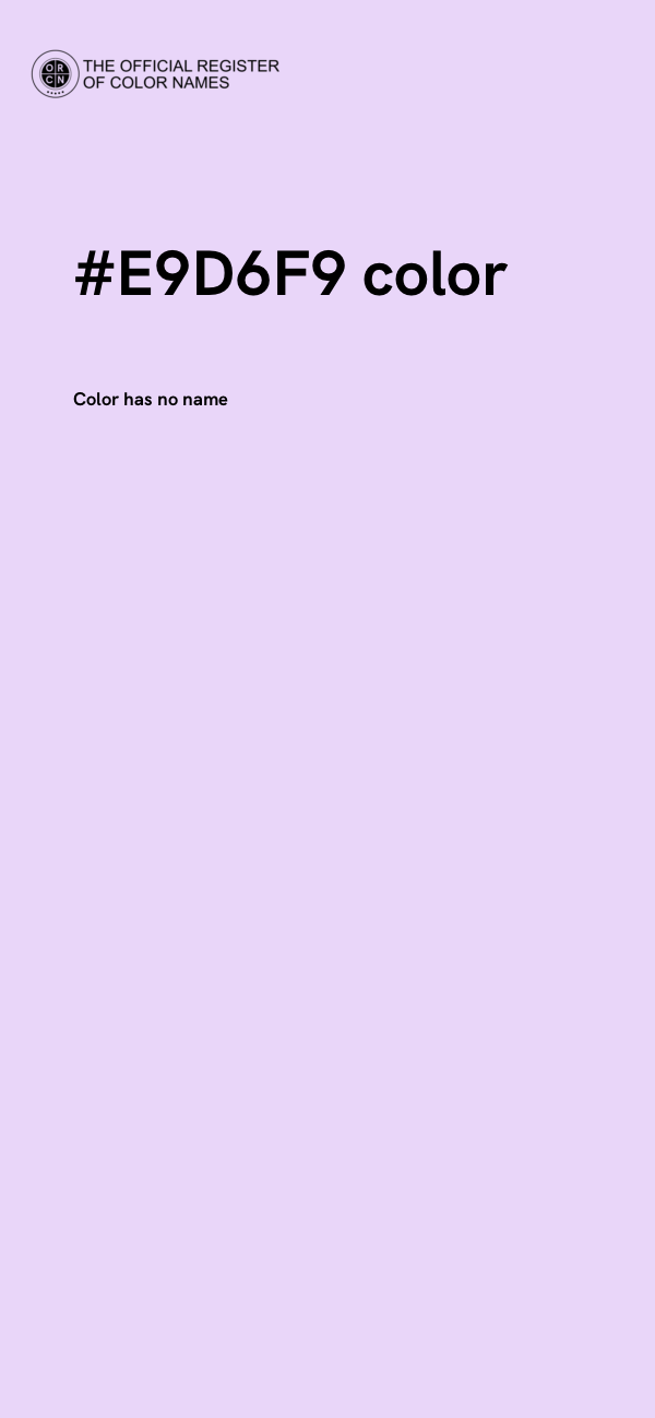 #E9D6F9 color image