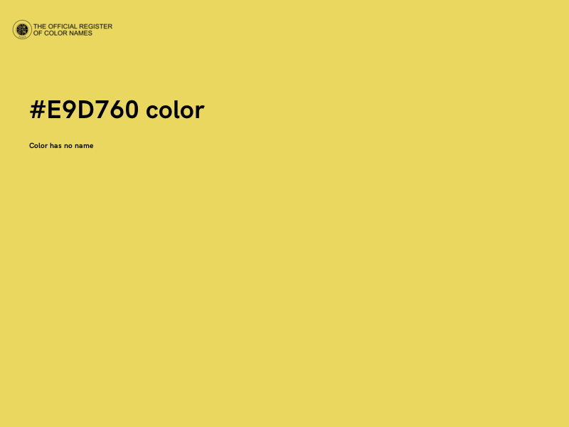 #E9D760 color image