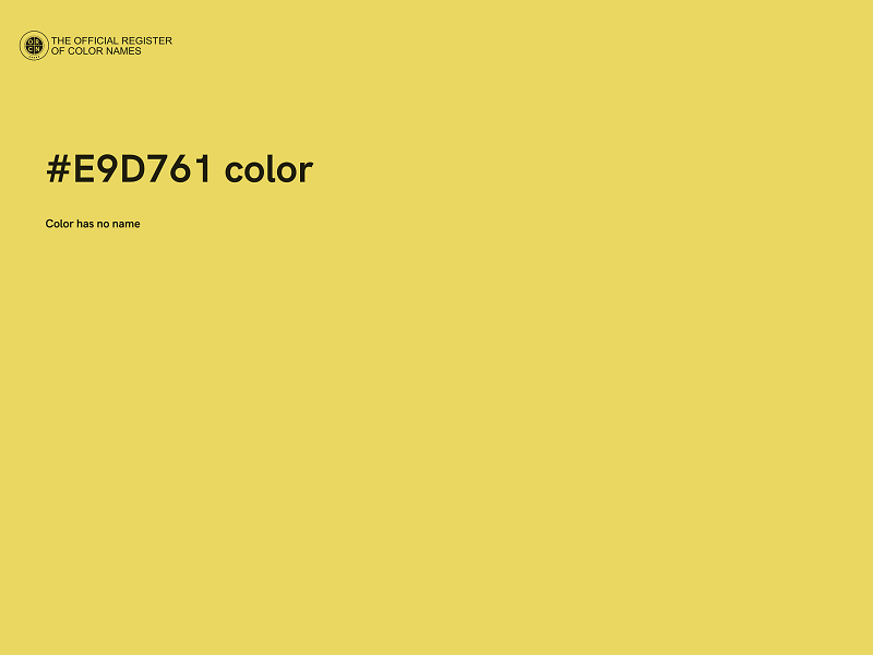 #E9D761 color image