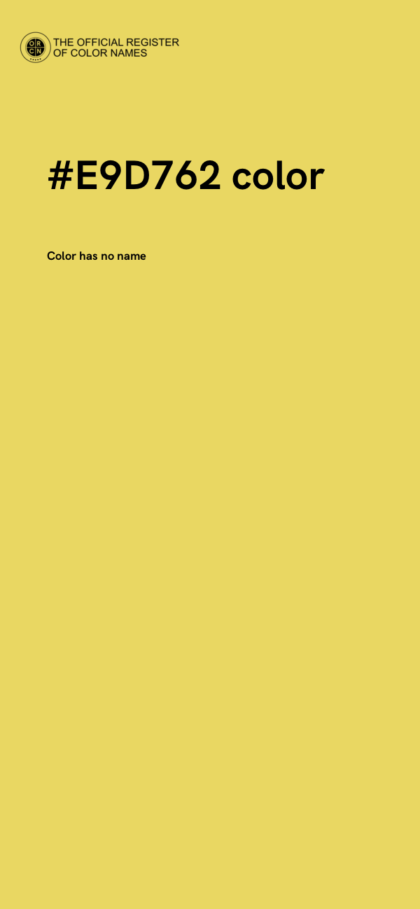 #E9D762 color image