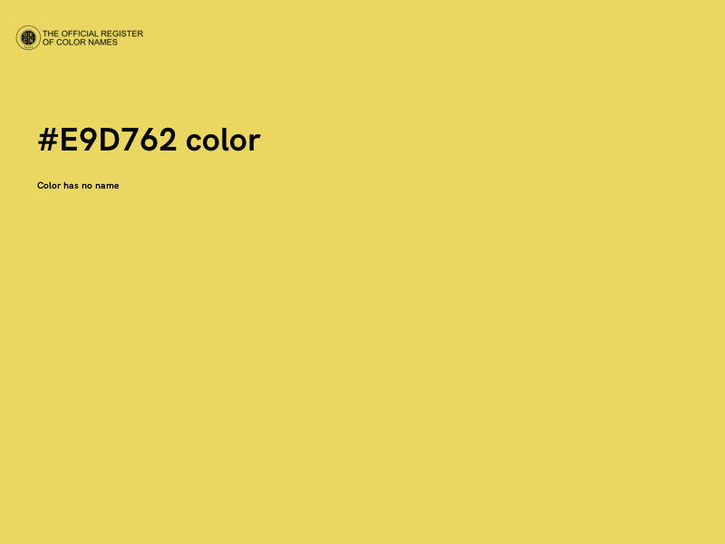 #E9D762 color image